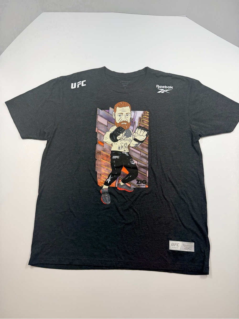 UFC x Reebok Black Graphic Men’s T-Shirt - Connor McGregor MMA